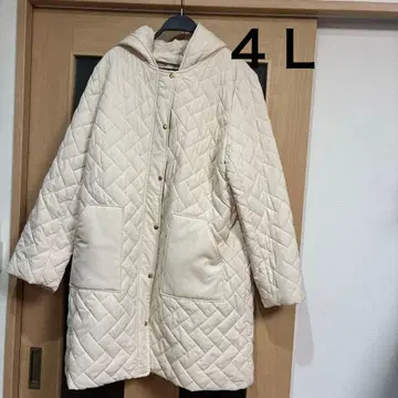 아이보리 퀼팅 자켓 후드 부착 MBmint breeze 4L