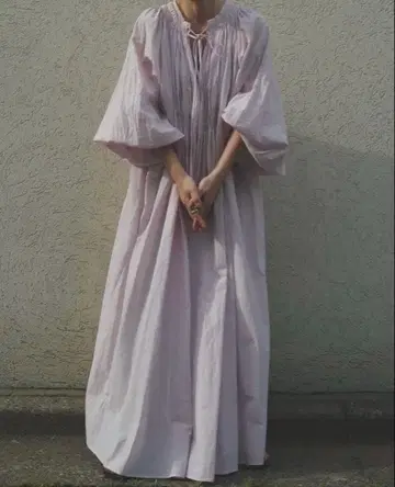 etretokyo 핸드턱 시어 볼륨 드레스