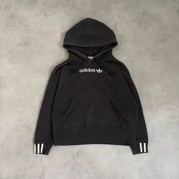 adidas 아디다스 후드티 블랙 OT 3라인 드롭 숄더