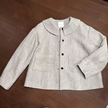 MAGARI 마가리 셰틀랜드 울 린넨 플랫 칼라 자켓