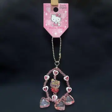 귀여운 오리지널 헬로키티 클리어 하트 마스코트 끈 스트랩
