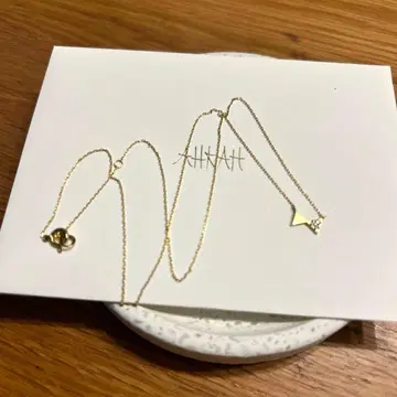 아커 목걸이 세브론 파베 콤비