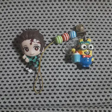 애니메이션 캐릭터 & 미니언 스트랩 세트