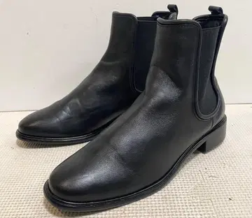 이탈리아제 가죽 사이드 고어 부츠 7 블랙 첼시 부츠