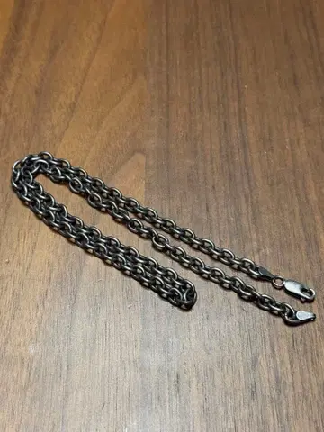 실버 925 팥 체인 50cm 폭 약 6mm 무게 31.5g