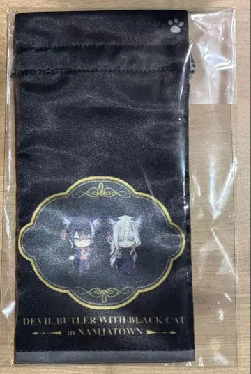 악마 집사와 검은 고양이 아쿠네코 난자타운 난자 S상 새틴 복조리