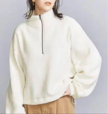BEAUTY&YOUTH 플리스 하프 지퍼 풀오버