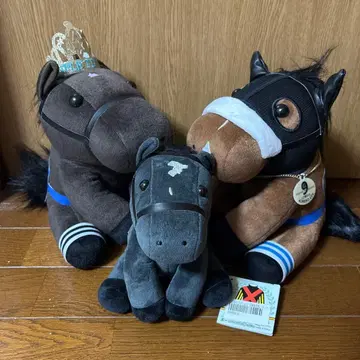경주마 봉제 인형 3체 세트