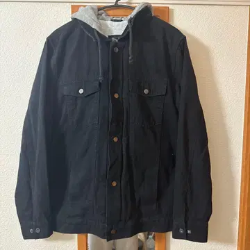 VANS 반스 맨투맨 후드 부착 데님 자켓 스케이트보드