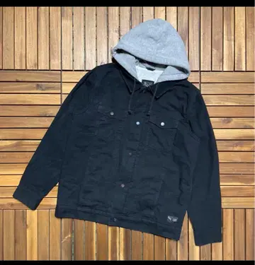 VANS 반스 맨투맨 후드 부착 데님 자켓 스케이트보드