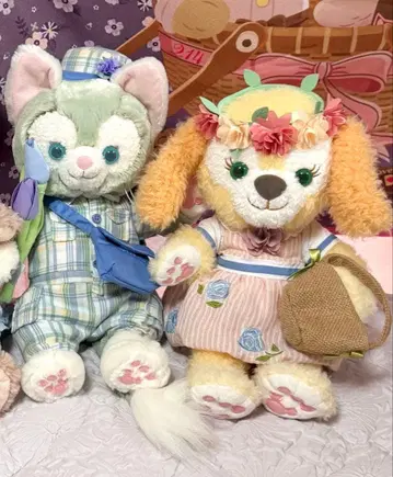 스프링 인 블루 코스튬 포함 봉제 인형 2체 세트