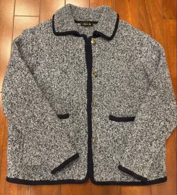 DRAWER 드로어 알파카 혼방 골드 버튼 멜란지 니트 자켓