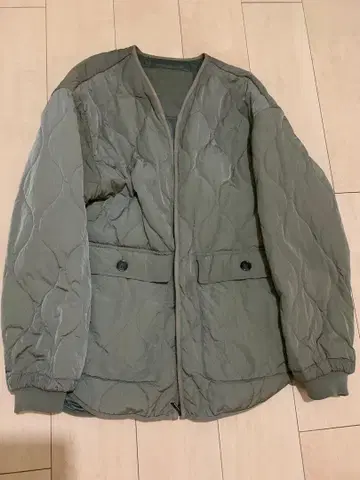 [ ZARA ] 자라 리버서블 퀼팅 자켓 노카라 집업