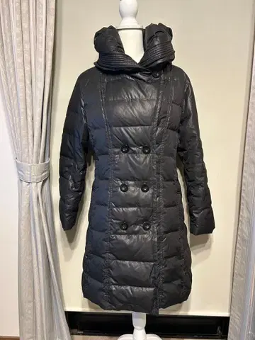 BUONO 블랙 다운 페더 코트 새상품급