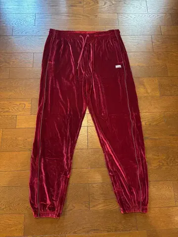 PRO CLUB 벨로아 트랙 팬츠 버건디 레어