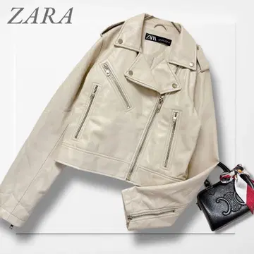 자라 라이더 자켓 (S) 아이보리 더블 성숙 캐주얼 단짠 믹스