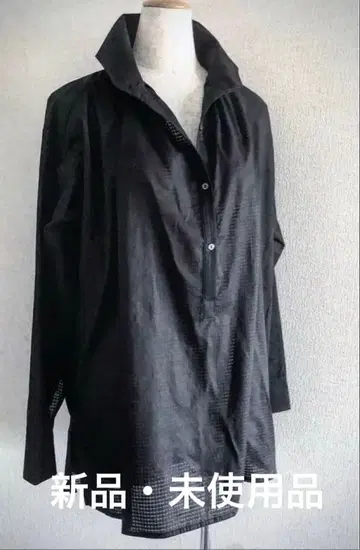 yunahica 유나히카 쉐도우 체크 셔츠 풀오버 블랙 사이즈 1