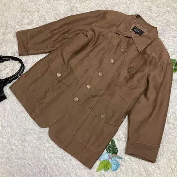 새상품급 레리안 충전솜 코트 브라운 일본제 텐셀 빈티지 버튼 9