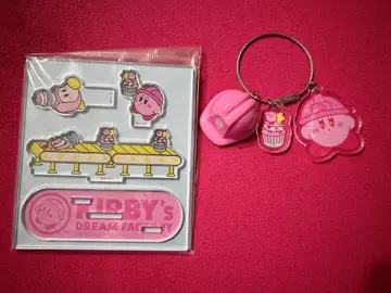 커비 드림팩토리 아크릴 스탠드 아크릴 키링 2종 세트