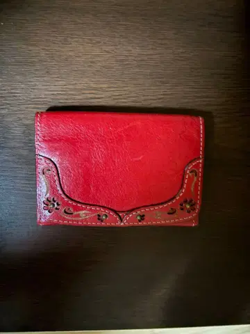 Dakota 가죽 명함지갑 빨간색