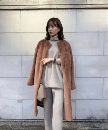 [ 나카무라 아사미 씨 착용 cachec ] 니트 셋업 베이지