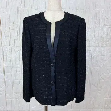 Addenda 레나운 노카라 자켓 라메 믹스 블랙 [ a39 ]