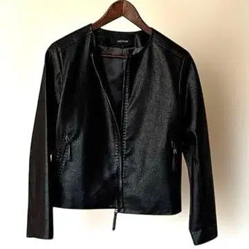 [ 하자품 ] UNTITLED 페이크 레더 자켓 블랙