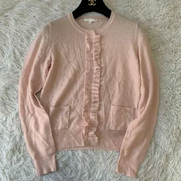 PAULE KA 울 캐시미어 니트 가디건 프릴