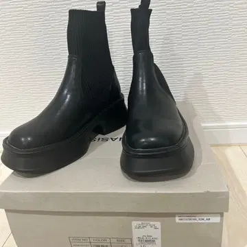 미사용 새상품 JEANASIS 니트 고어 스퀘어토 부츠 L