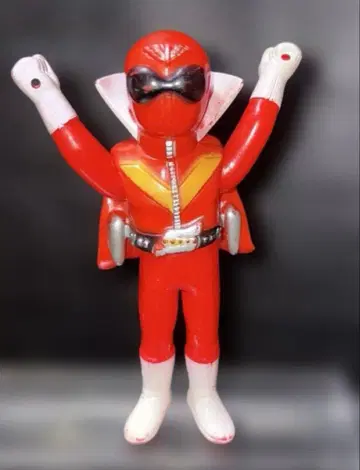 [ 비밀전대 고레인저 ] 아카레인저 미니 소프트 비닐 인형 당시 포피제