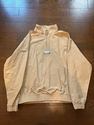 PRO CLUB 베이지 하프 지퍼 나일론 자켓 L