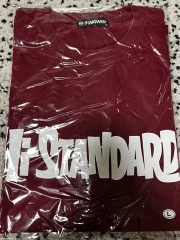 새상품 Hi-STANDARD 버건디 T셔츠 L 하이스타