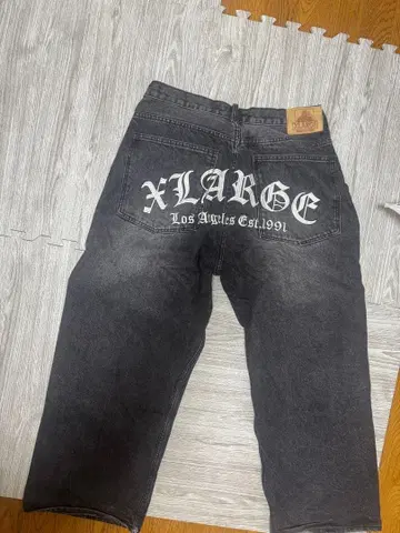 XLARGE 블랙 배기 데님