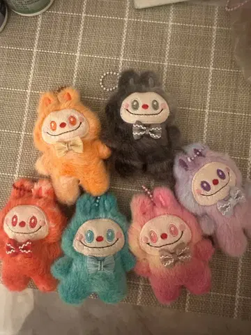 러브브 봉제 인형 캐릭터 키링 6개 세트