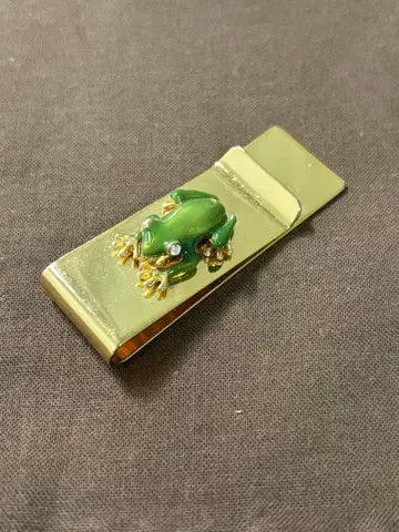 머니클립 행운의 물건 개구리 골드 금전운 무사고