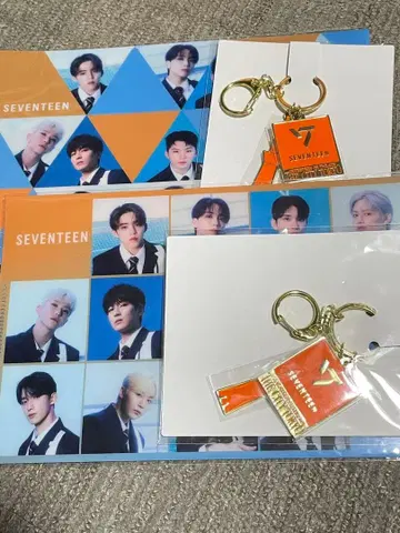 SEVENTEEN 키링 2개 클리어 파일 2개