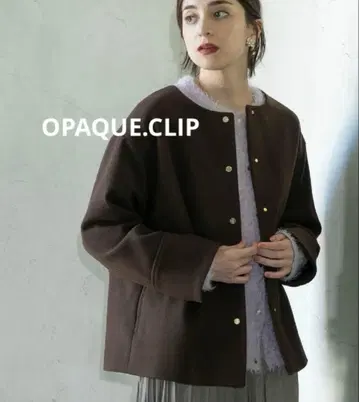 OPAQUE.CLIP 울라이크 멜톤 노카라 코트