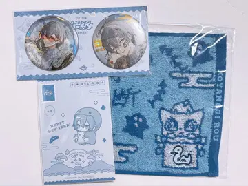 니지산지 코야나기 로우 Happy Pack 캔뱃지 손수건 특전 부적