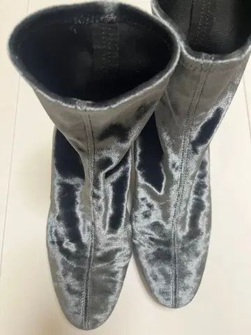 새틴 벨벳 부츠
