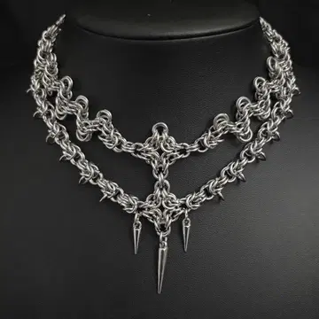 [chainmail] 실버 로자리 목걸이