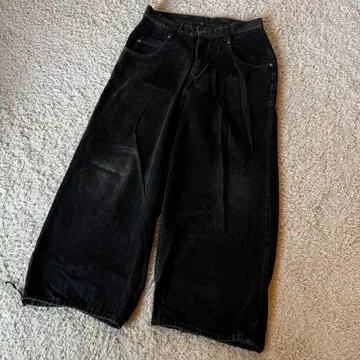 Lee 블랙 데님 와이드 팬츠