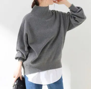 스픽 앤 스팬 캐시미어 울 하이넥 풀오버