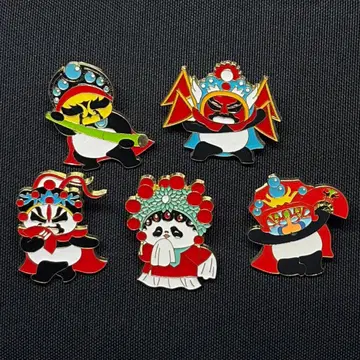 오사카 만박 중국관 핀 배지 5종 세트 사천 위크