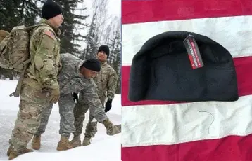 새상품 미사용 폴라텍 플리스 캡 블랙 57