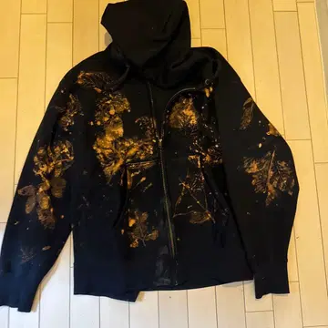 GU 블랙 풀 집업 후드티 L 사이즈 리메이크