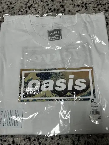 새상품 Oasis LIVE 25 일본 한정판 파도 T셔츠 XL 오아시스