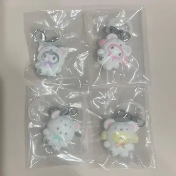 산리오 포근포근 스노우 메지루시 키링