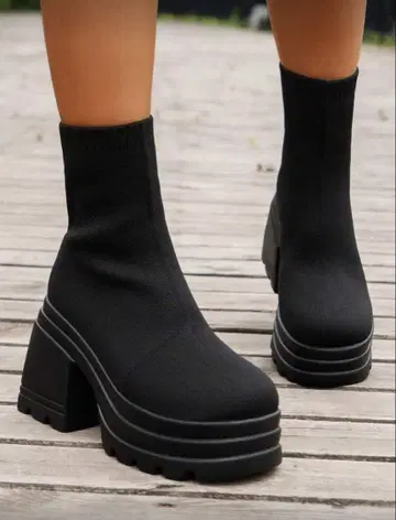 통굽 삭스 부츠