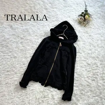 00s TRALALA 프릴 후드티 다크코어 y2k 헤이세이 갸루