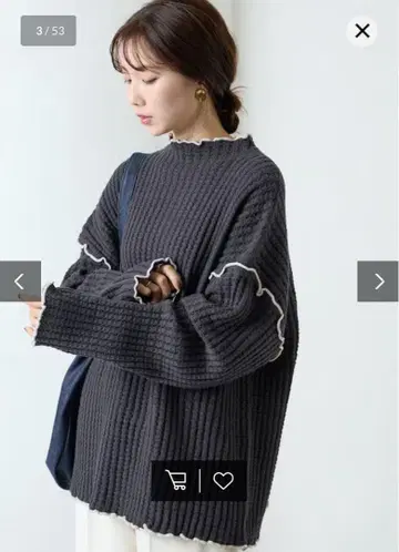 프릭스스토어 헤비 와플 메로우 하이넥 니트